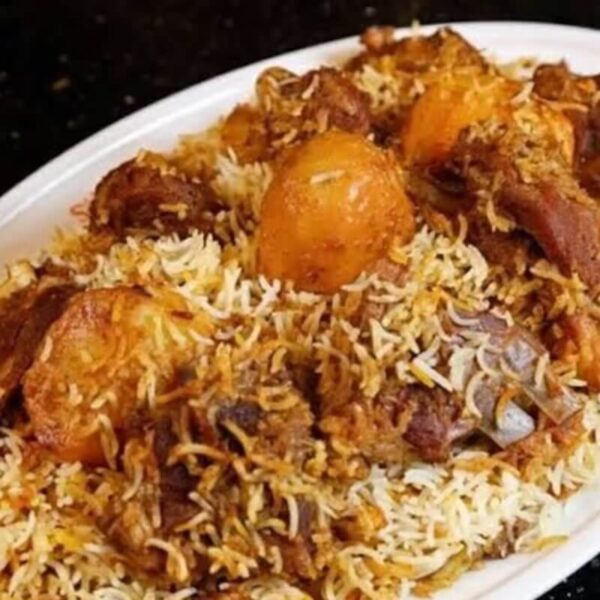 Mutton kacchi biryani with basmati rice
